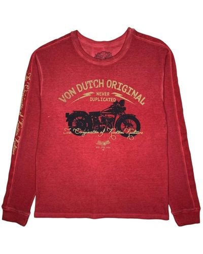 Von Dutch Never Duplicated Long Sleeve Top - Red