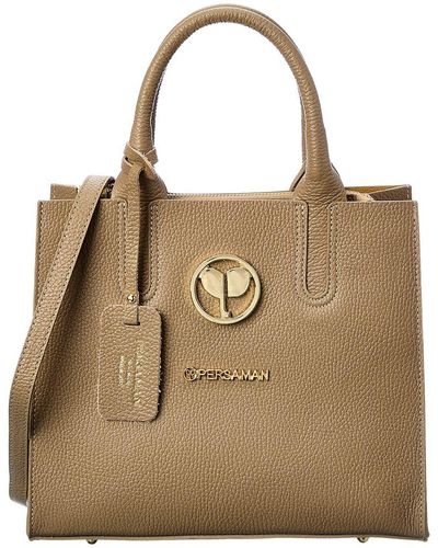 Persaman New York Isabella Leather Tote - Brown