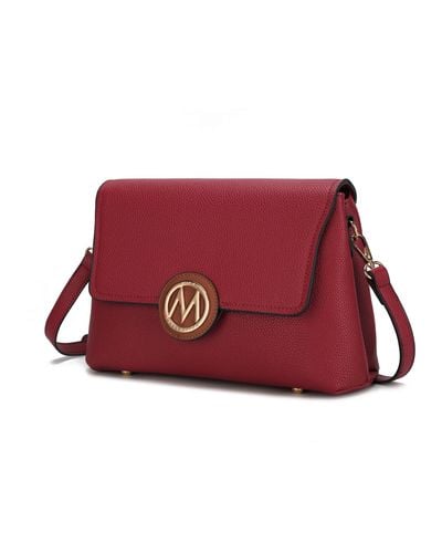 MKF Collection by Mia K Johanna Multi Compartment Crossbody Bag - Red