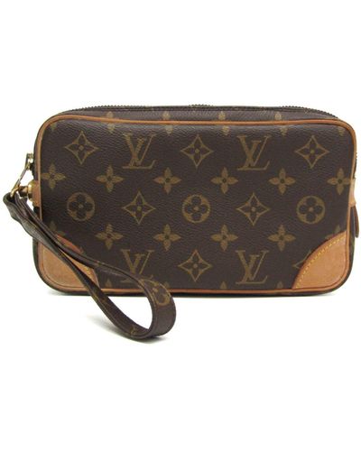 Louis Vuitton Marly Dragonne Canvas Clutch Bag (pre-owned) - Brown