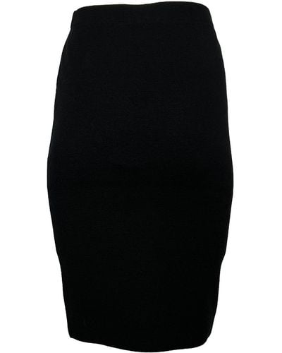 D.exterior Stretch Merino Skirt - Black