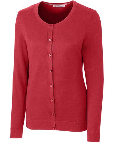 Cutter & Buck Lakemont Cardigan Sweater - Red