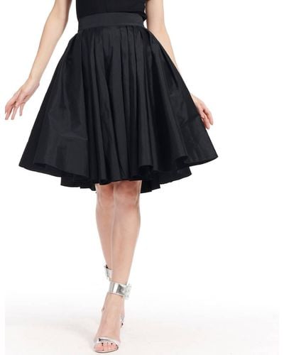 EMILY SHALANT Taffeta Party Skirt - Black