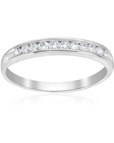 Pompeii3 1/4ct Diamond Wedding Ring - Metallic