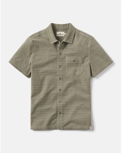 The Normal Brand Sequoia Jacquard Button Down Shirt - Gray