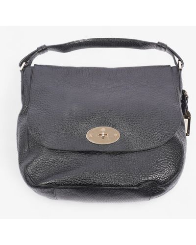 Mulberry Postman's Lock Hobo Leather Shoulder Bag - Gray