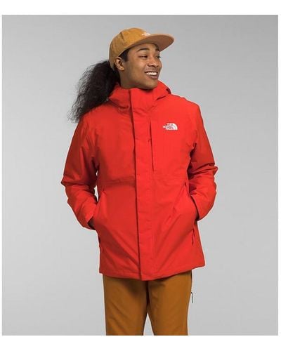 The North Face Carto Nf0a5iwiwu5 Fiery Triclimate Hooded Jacket Ncl702 - Red
