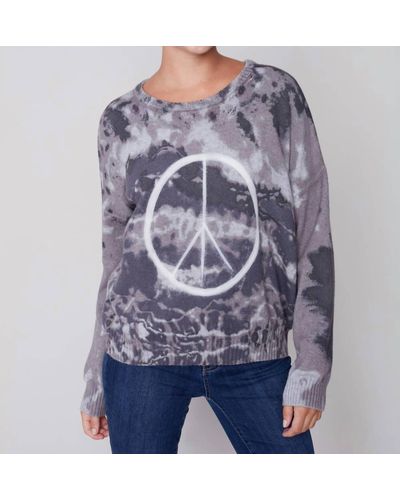 Charlie b Printed Sweater - Gray