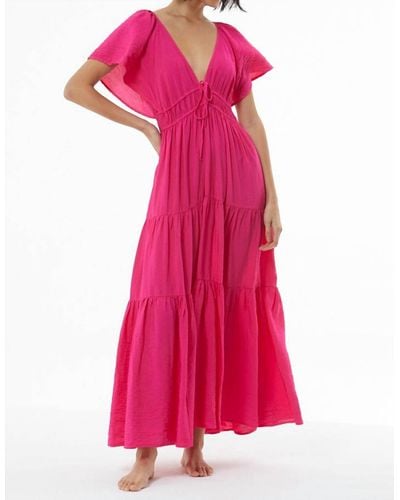 Young Fabulous & Broke Mara Dress In Flamenco - Pink