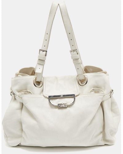 Mulberry Offleather Jenah Tote - White