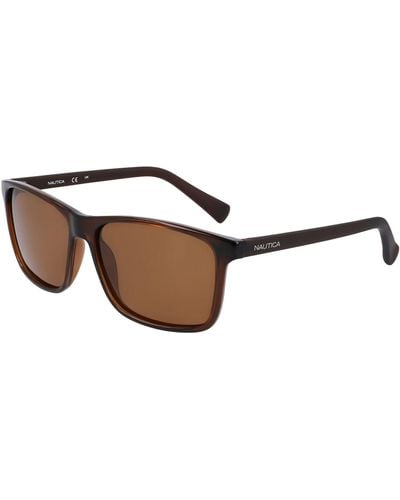 Nautica Rectangle Sunglasses - Brown