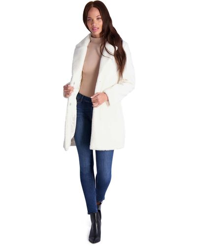 French Connection Teddy Faux Shearling Faux Fur Coat - Blue