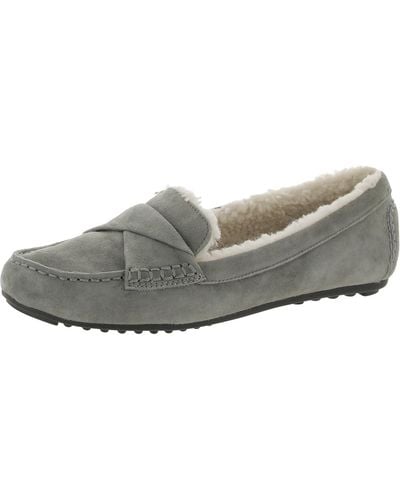 Bella Vita Prentice Leather Slip On Loafers - Gray