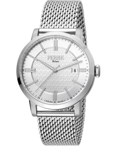 Ferré Fashion 41mm Quartz Watch - Gray