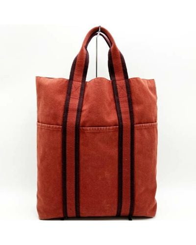 Hermès Canvas Tote Bag (pre-owned) - Red