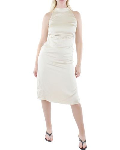 Sam Edelman Satin Calf Halter Dress - White