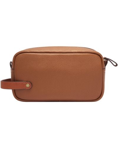 Fossil Travel Leather Dopp Kit - Brown
