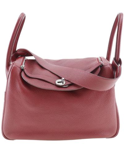 Hermès Lindy Leather Shoulder Bag (pre-owned) - Purple