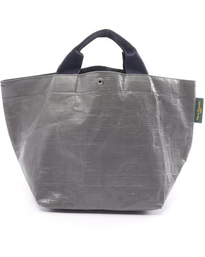 Herve Chapelier Marche Bag Handbag Tote Bag Polyethylene Navy - Gray