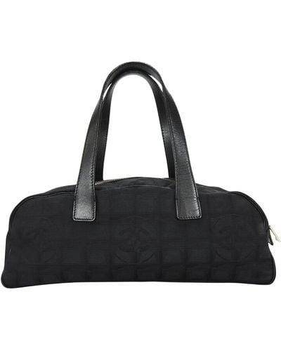 Chanel Travel Line Synthetic Shoulder Bag (pre-owned) - Black