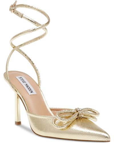 Steve Madden Sherise Faux Leather Embossed Pumps - Metallic