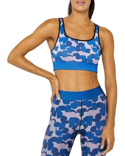 Ultracor Printed Stretch Sports Bra - Blue