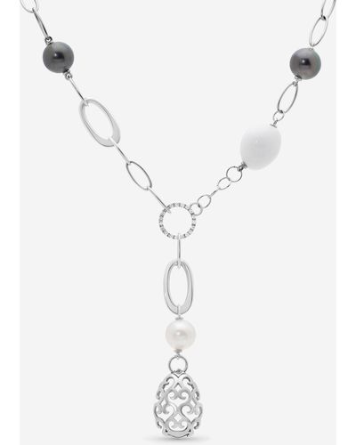 Piero Milano 18k White Gold Diamond Necklace Nedm-109418-295