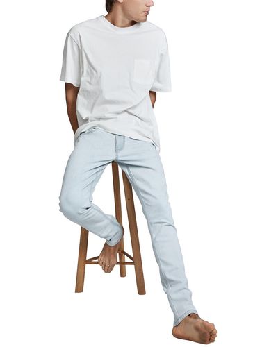 Cotton On Light Wash Low Rise Skinny Jeans - White