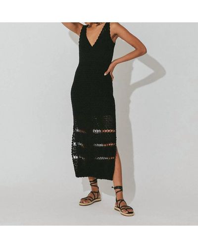 Cleobella Diah Crochet Midi Dress - Black