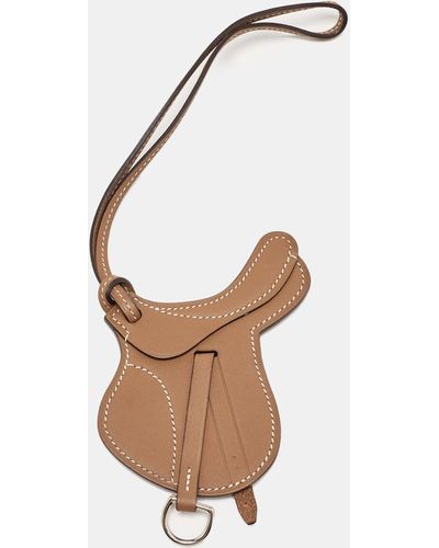 Hermès Alezan Swift Leather Paddock Selle Horse Saddle Bag Charm - Brown