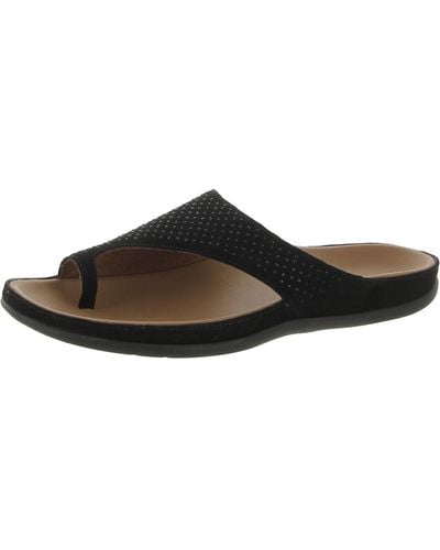 Strive Belize Embellished Leather Slide Sandals - Brown