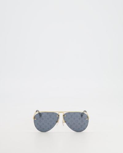 Louis Vuitton Lv Pilot Aviator Logo Gold Sunglasses Rrp £495 - White