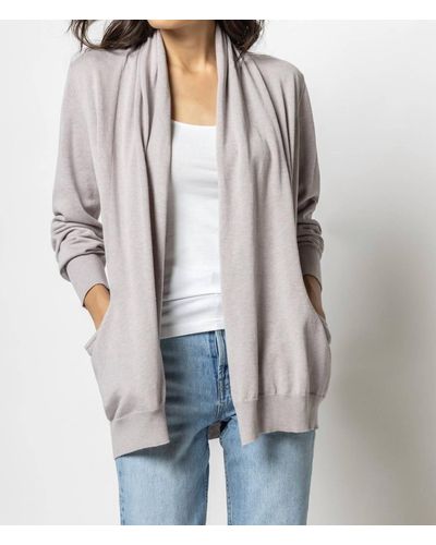 Lilla P Travel Cardigan - Gray