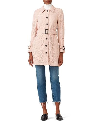 Cupcakes And Cashmere Lace Auretta Trench Coat - Pink