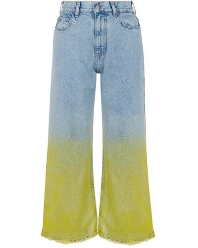 Nocturne Faded Wide-leg Jeans - Blue