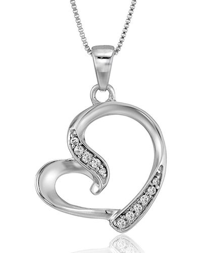 Vir Jewels 1/20 Cttw Heart Shape Diamond Pendant Necklace 14k Gold - Metallic