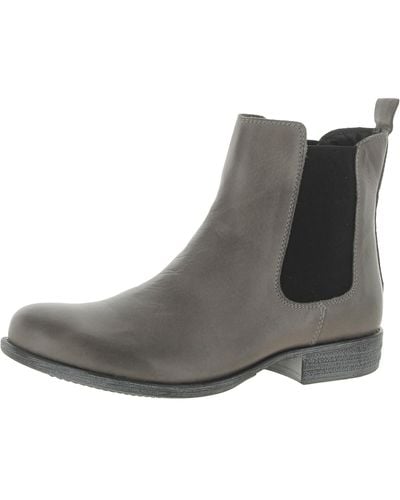 Miz Mooz Lewis Leather Casual Ankle Boots - Gray