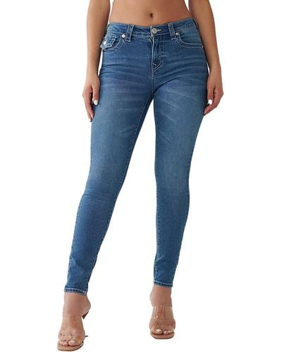 True Religion Jennie Curvy Mid-rise Medium Wash Skinny Jeans - Blue