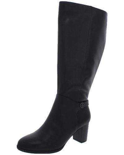 Giani Bernini Adonnys Memory Foam Block Heel Knee-high Boots - Black