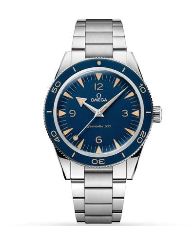Omega Seamaster Blue Dial Watch - Metallic