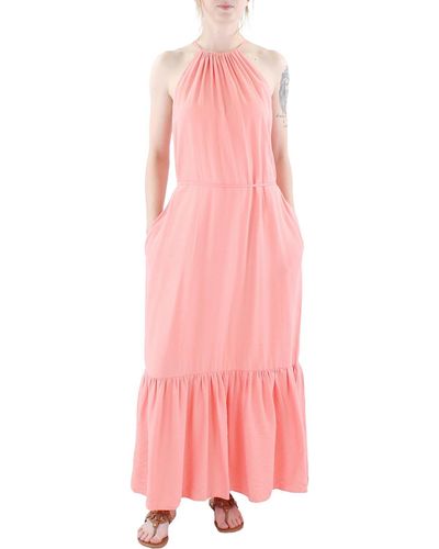 INC Tiered Long Maxi Dress - Pink