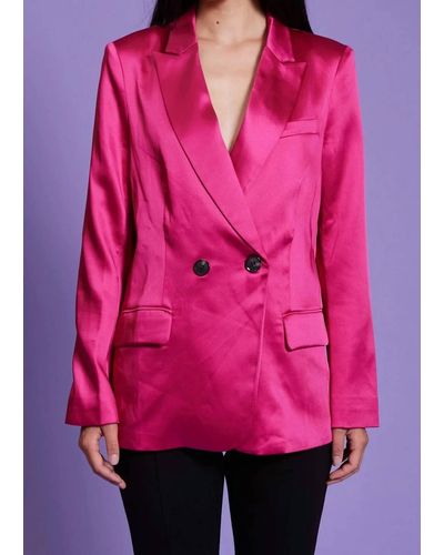 Lucy Paris Rowe Pocket Blazer - Pink