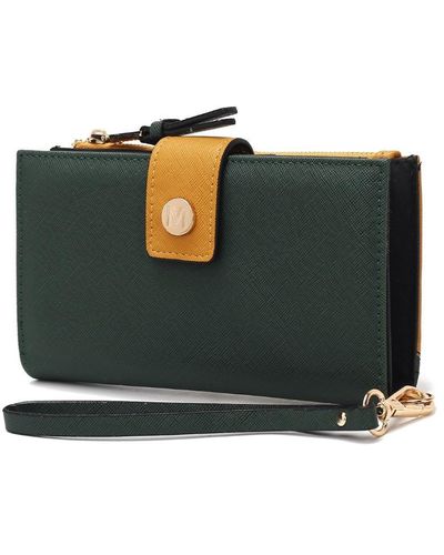 MKF Collection by Mia K Mkf Collection Solene Vegan Leather Wristlet Wallet By Mia K - Green