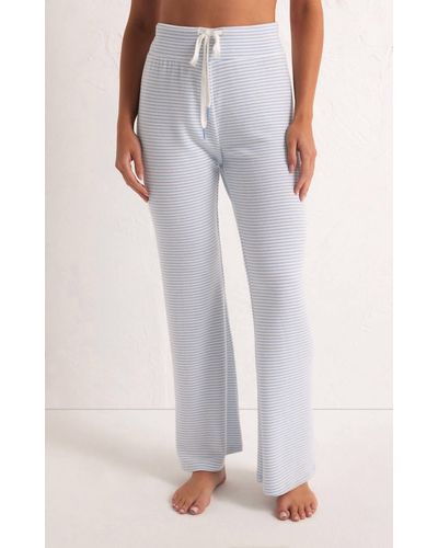 Z Supply In The Clouds Stripe Pants - Gray