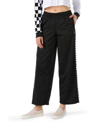 Vans Vn0a47tyblk White Polyester Check Mark Track Pants Xl Ncl598 - Black