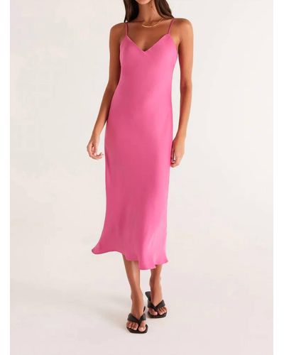 Z Supply Selina Slip Midi Dress - Pink