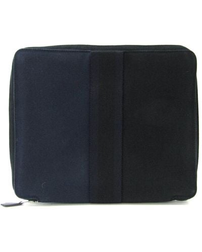 Hermès Fourre Tout Canvas Clutch Bag (pre-owned) - Blue