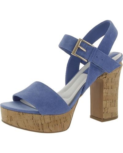 Franco Sarto Scarlett Strappy Cork Platform Sandals - Blue