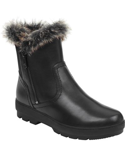 Easy Spirit Adabelle Faux Fur Lined Cold Weather Winter Boots - Black
