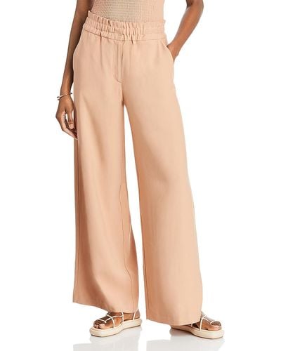 Wayf High Rise Solid Wide Leg Pants - Natural